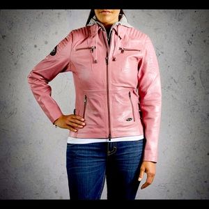Pink Harley Davidson leather jacket